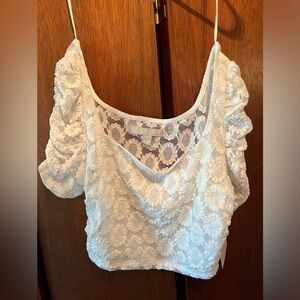 LIMITED EDITION Inspired Hearts boutique Women’s off-the-shoulder lace crop top
